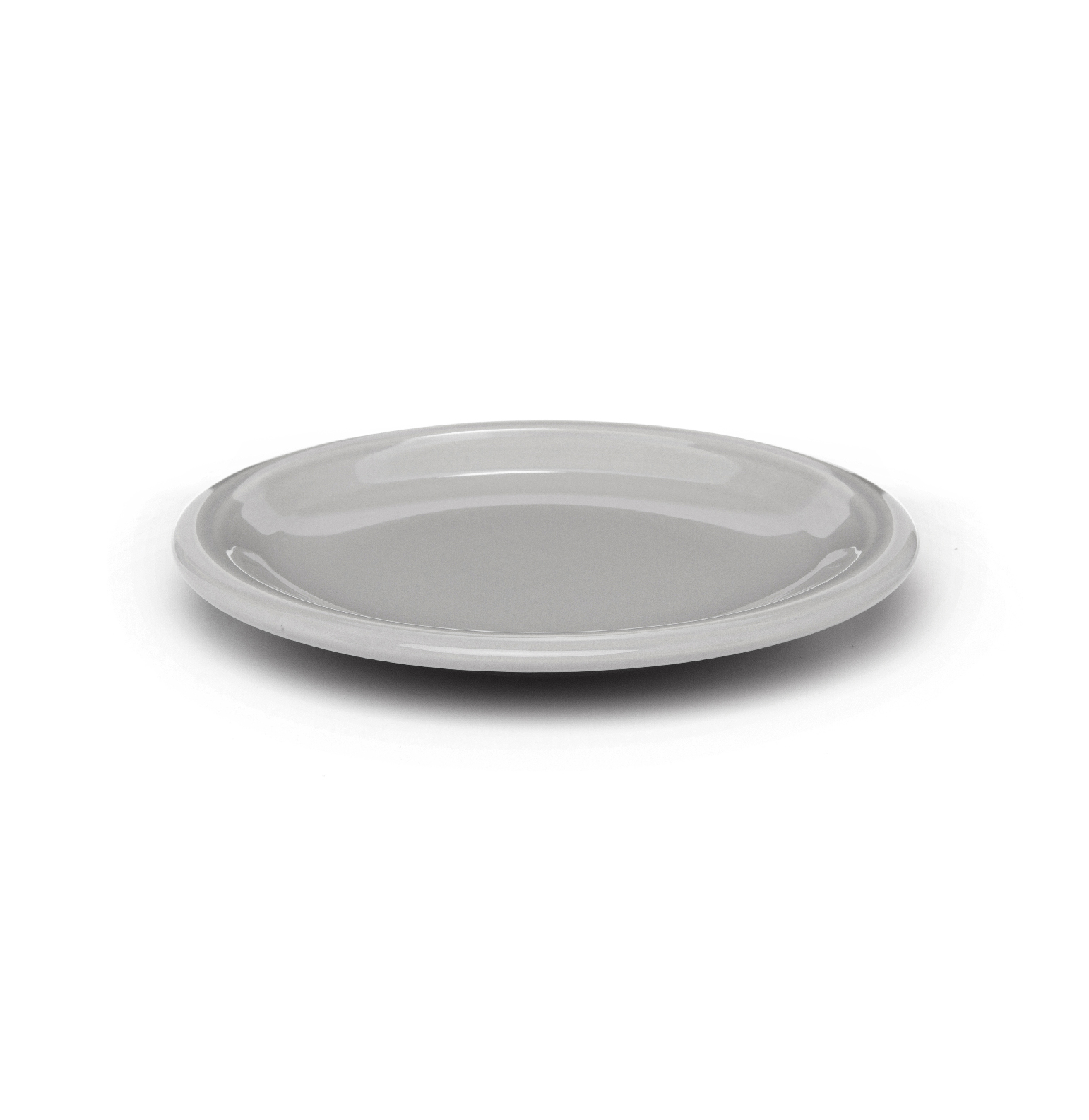 Plato de postre 2103 de cer&aacute;mica, l&iacute;nea 2000, color gris